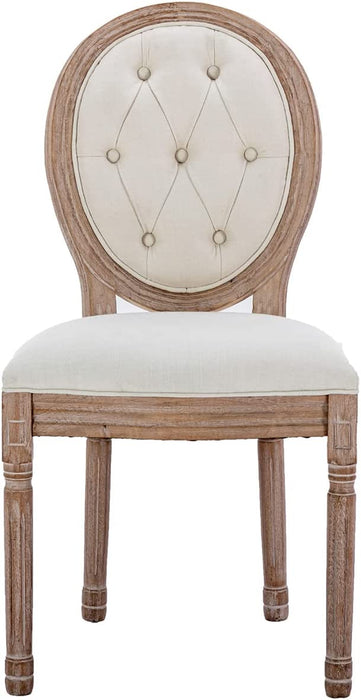 Set of 4 French Country Button Back Dining Chairs