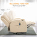 Luxury Faux Leather Massage Recliner Chair W/Heating & Vibrating, Cream White