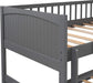 Gray Triple Bunk Bed with Loft and Drawers