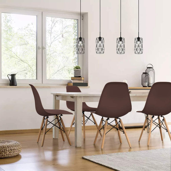 Brown Mid-Century DSW Chairs