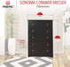 Sonoma 5-Drawer Chest for Bedroom in Black