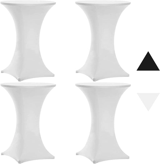 White Spandex Cocktail Table Covers