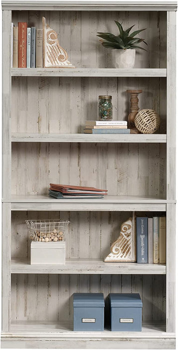 White Plank Bookcase with 5 Shelves