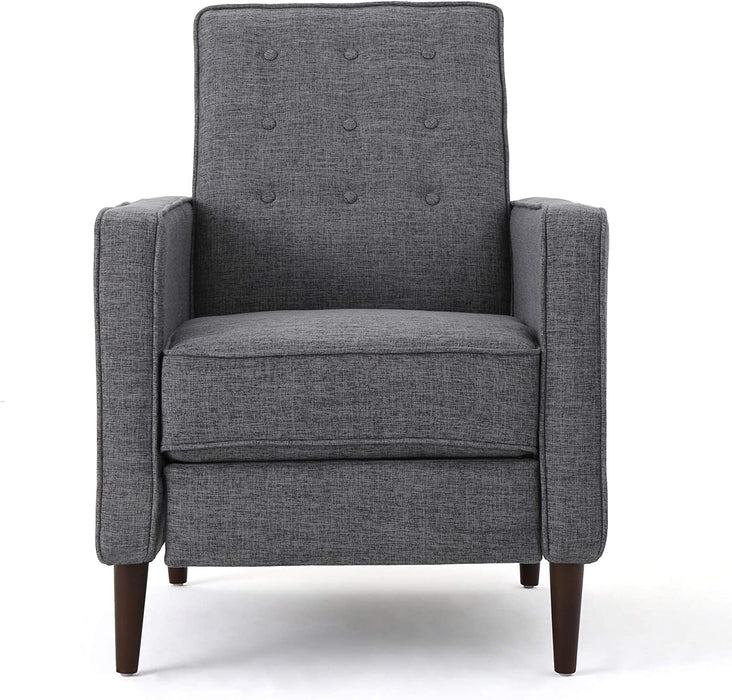 Grey Mid Century Modern Fabric Recliner Set