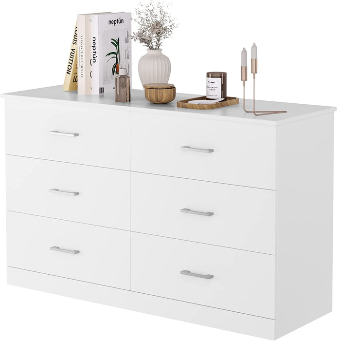 White 6-Drawer Floor Storage Cabinet