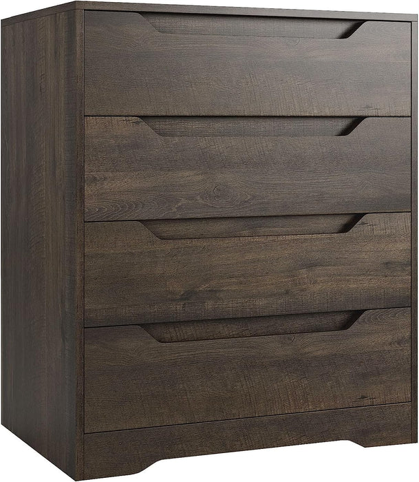 Modern 4 Drawer Dresser with Cut-Out Handles