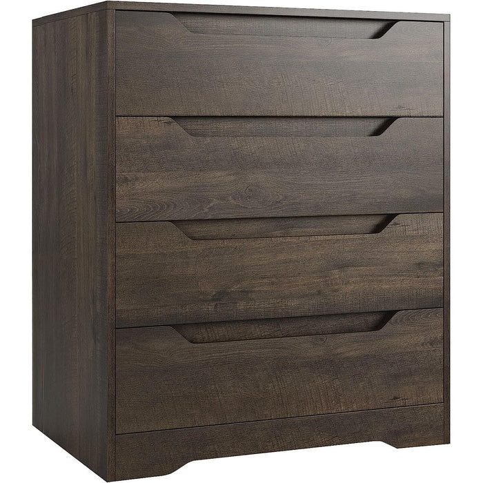 Modern 4 Drawer Dresser with Cut-Out Handles
