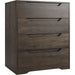 Modern 4 Drawer Dresser with Cut-Out Handles