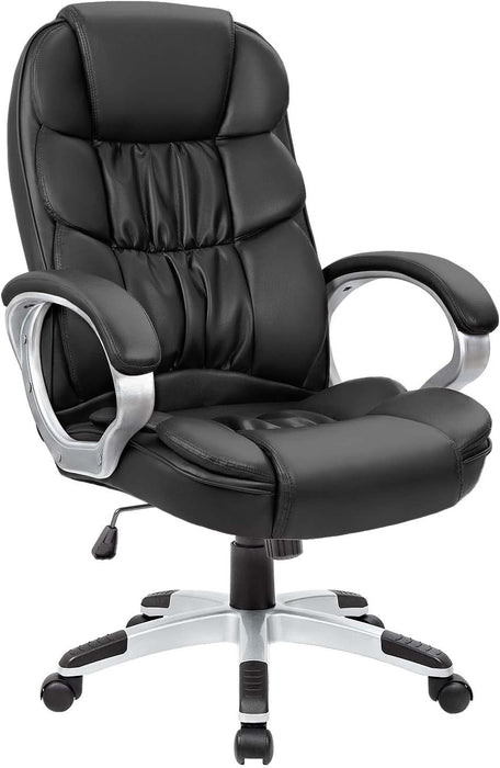 Modern High-Back Executive Office Chair with Lumbar Support