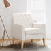 Modern Beige Accent Armchair for Living Room