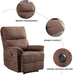 Power Recliner Chair, Electric, Breathable Fabric, Brown