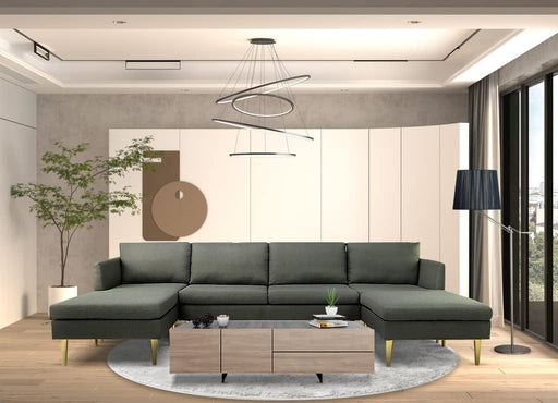 Dark Grey Modular U-Shape Sectional Sofa