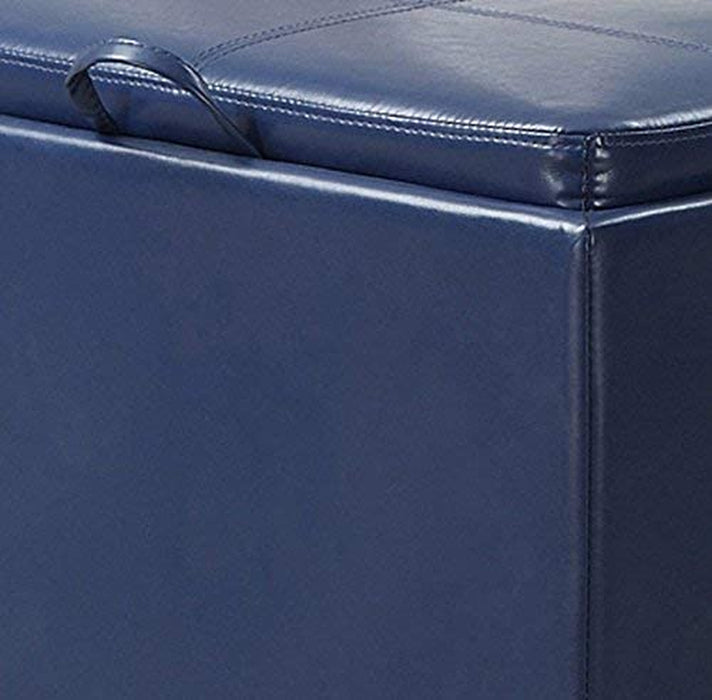 Blue Storage Ottoman by Designs4Comfort