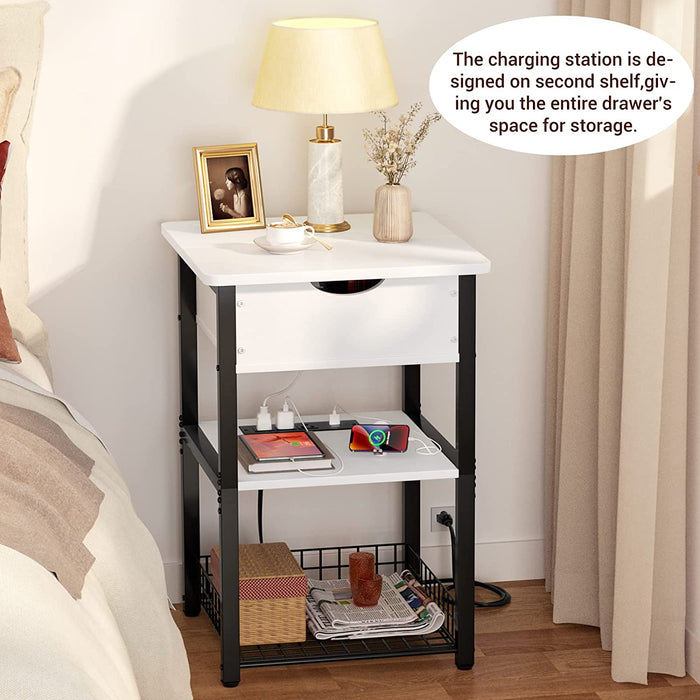 Nightstand Set of 2, Charging