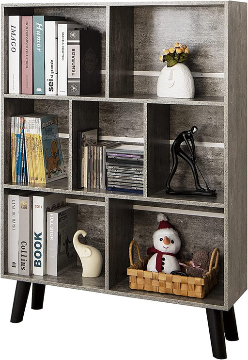 Modern Grey Bookshelf for Small Spaces