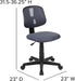 Gray Mesh Swivel Office Chair with Pivot Back