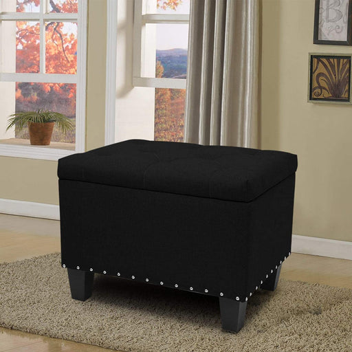 Tufted Lift Top Storage Bench Ottoman