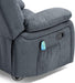 Lindale Massage Recliner, Wood, Charcoal + Black