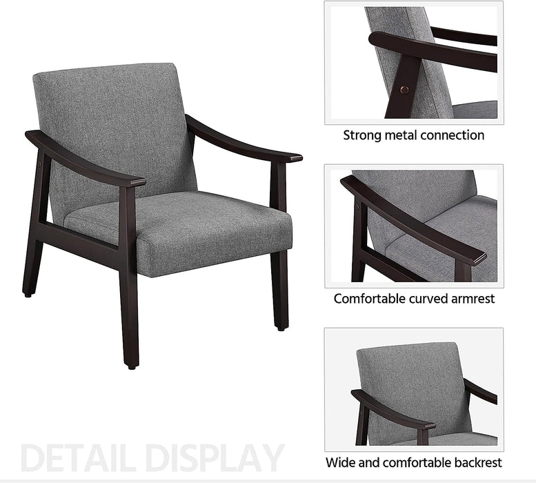 Modern Minimalist Dark Gray Accent Chair