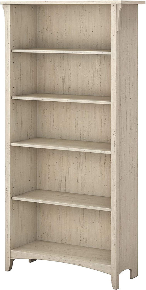 Antique White 5 Shelf Bookcase by Bush Furniture