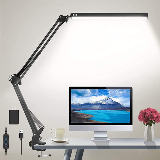 Adjustable Swing Arm Desk Lamp, Memory Function