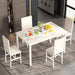 5-Piece Marble Dining Table Set