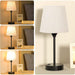 Set of 2 Mini Bedside Lamps with USB and AC Outlets
