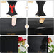 Black Spandex Cocktail Table Covers with Red Satin Belts