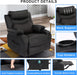 Massage Recliner Chair with Heat, Black