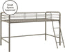 Junior Loft Bed Frame W/ Ladder, Silver