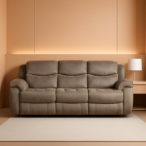 Bay Manual Double Reclining Sofa, Brown