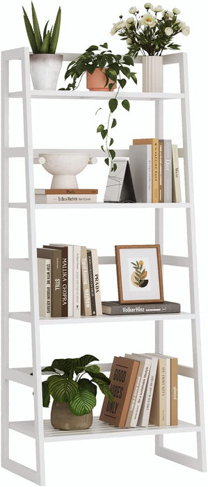 4-Tier Bamboo Bookcase for Organized Living Space