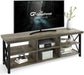 Gray TV Stand with 6 Cabinets, 65″ Max