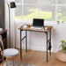 Compact Retro Brown Desk with Adjustable Legs