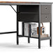 47″ Desk with Drawers and Shelves for Home Office