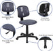 Gray Mesh Swivel Office Chair with Pivot Back