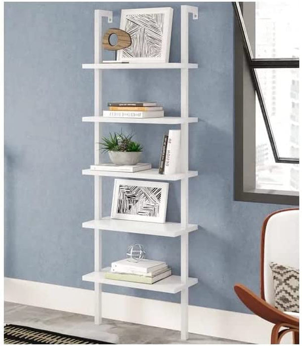 5-Tier Wall Mounted Bookcase with Open Shelves