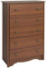 Cherry 5-Drawer Chest, Monterey Collection