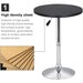 Black Adjustable MDF Top Bar Table