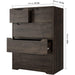 Modern Dark Brown 5-Drawer Clothing Organizer