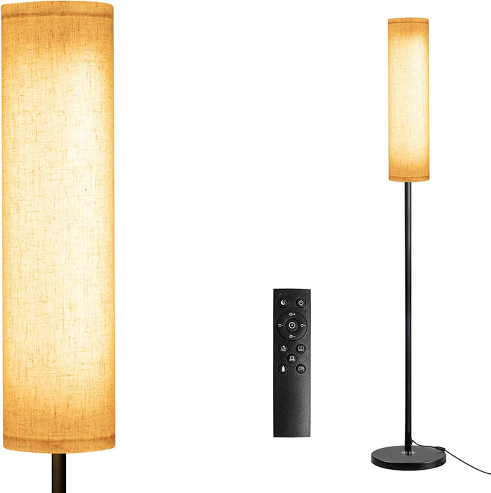 Remote Control Floor Lamp - Beige Lamp Shade