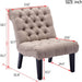 Modern Khaki Accent Chair with Wood Legs