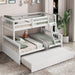 Twin Loft Bed with Ladder, Gray