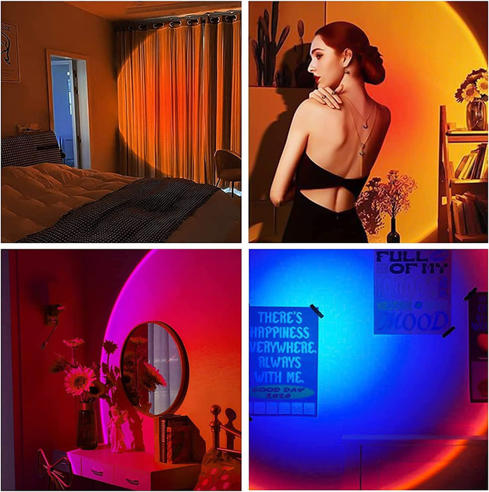 Sunset Projection Lamp with 16 Colors and Remote