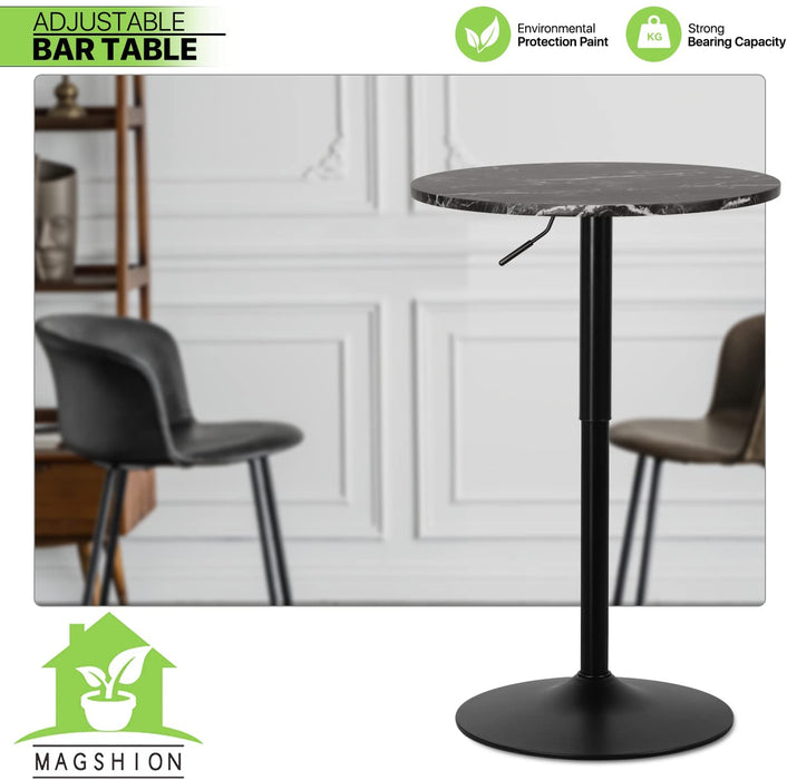 Adjustable Height Wood Bar Pub Table