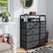 Industrial Style 9 Drawer Dark Grey Dresser