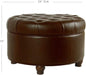 Distressed Brown Storage Ottoman for Home Decor