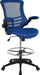 Blue Mesh Drafting Chair with Adjustable Footrest