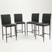 Counter Height Stools Set of 4 Modern PU Leather