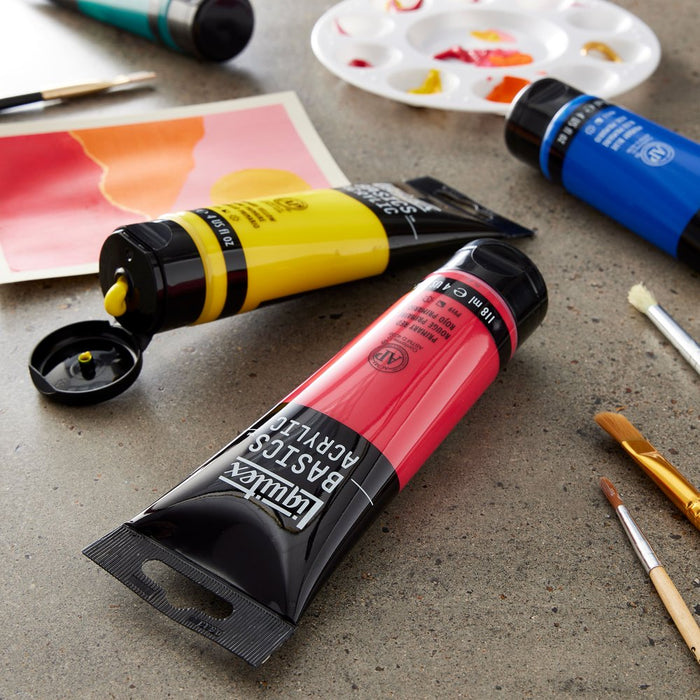 Liquitex BASICS Acrylic Paint Set 4 Ounce Tubes Assorted Color Set Of 6